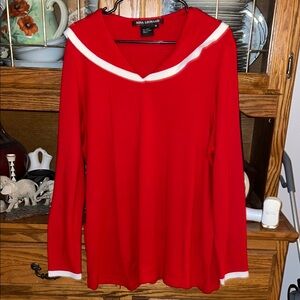 Nina Leonard Red Women's Top